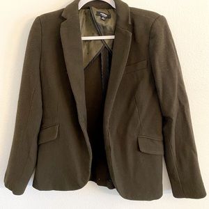 Olive Waffle Winter Blazer